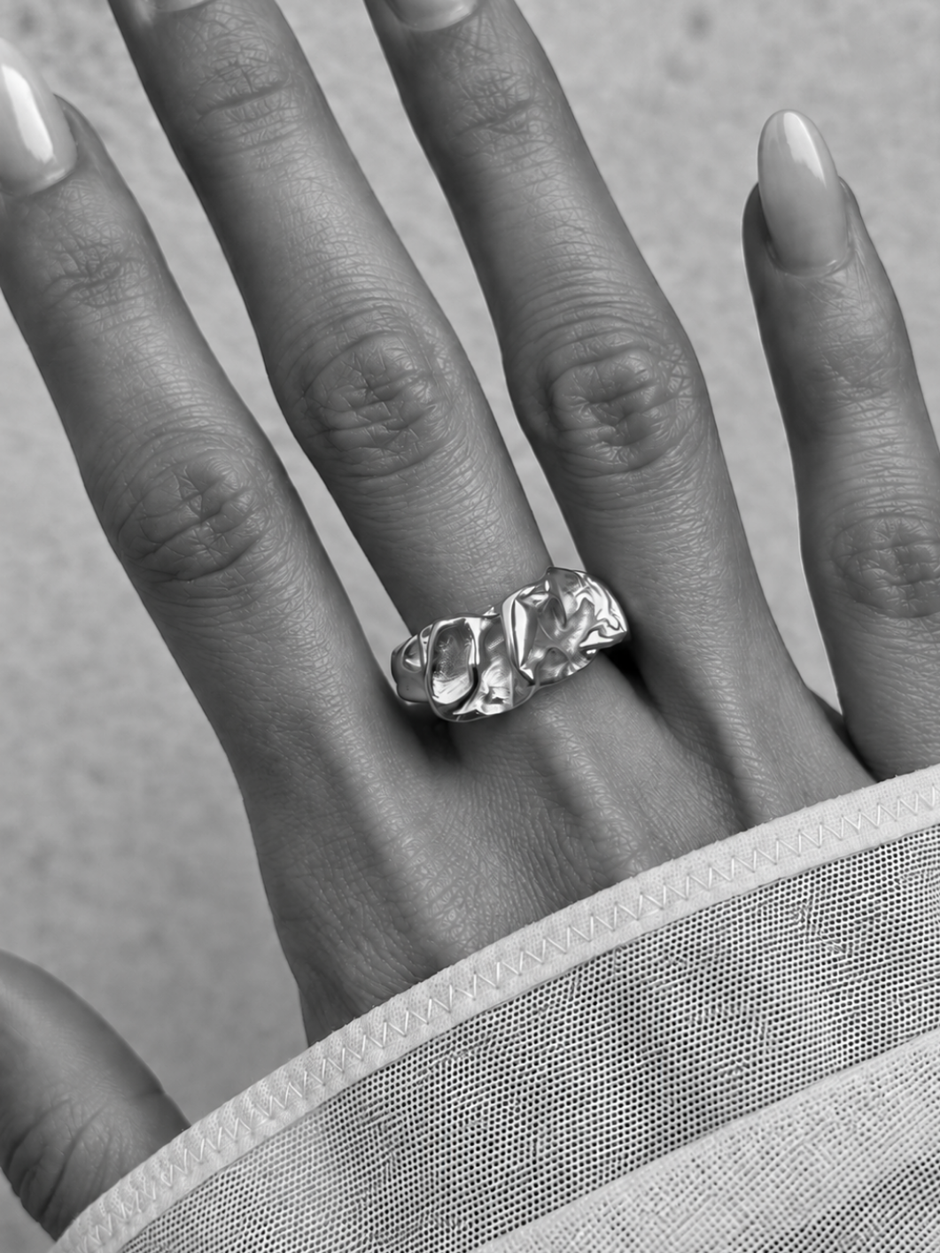 BAGUE FOLDED M - Argent
