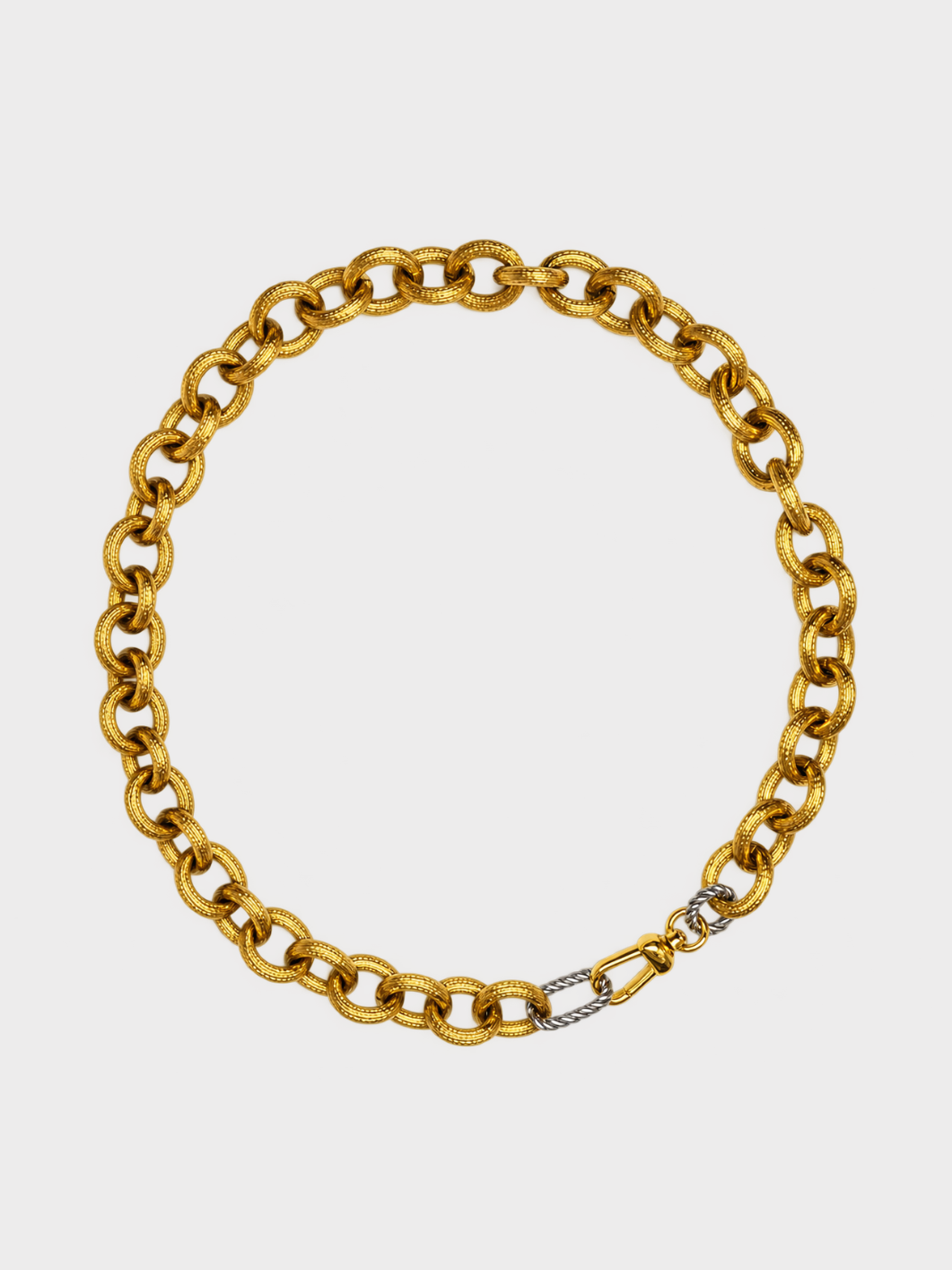Collier TWO TONE LINK - Or