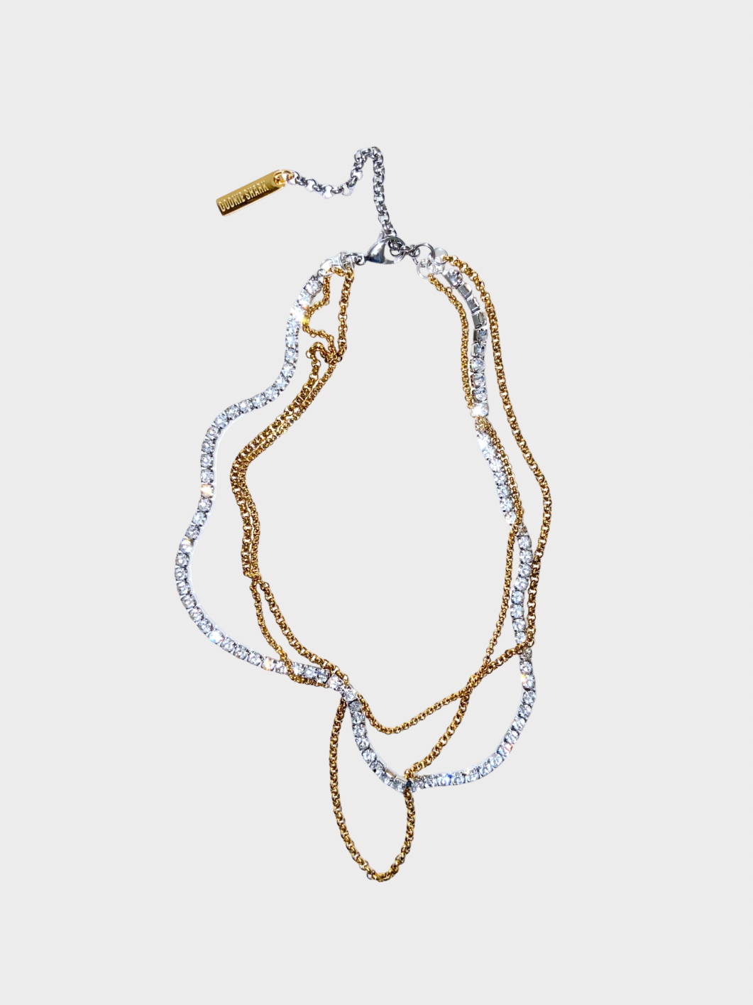 Collier Cristal Palace Gold Silver