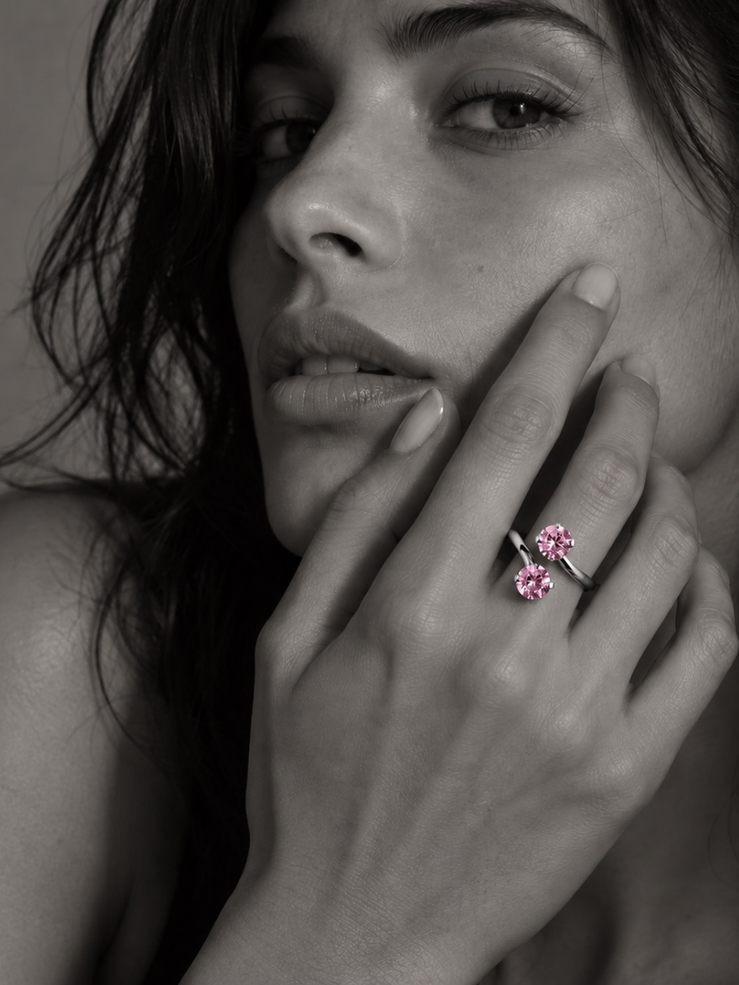 BAGUE LAPILLI - Light Rose