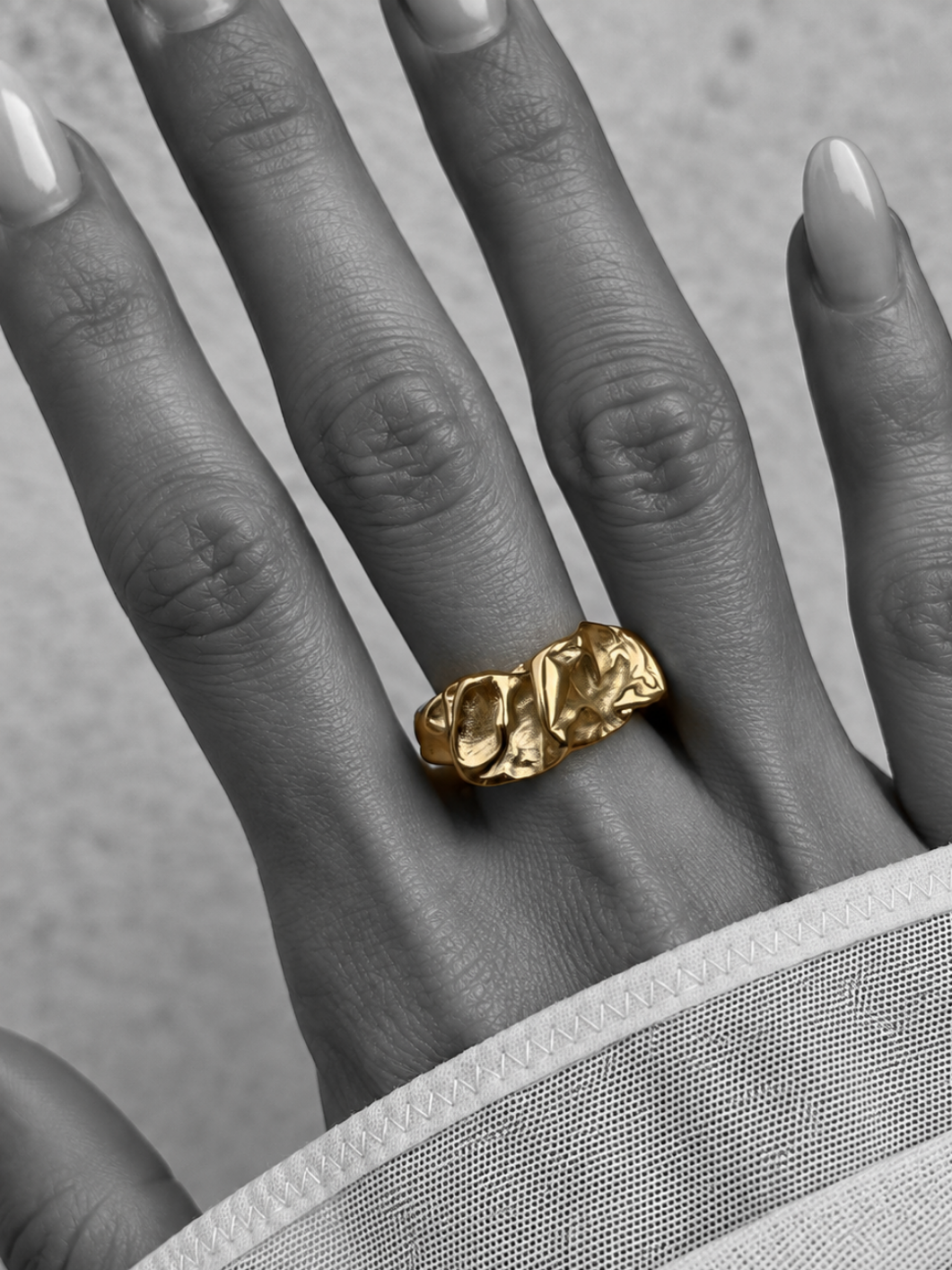 BAGUE FOLDED M - Or