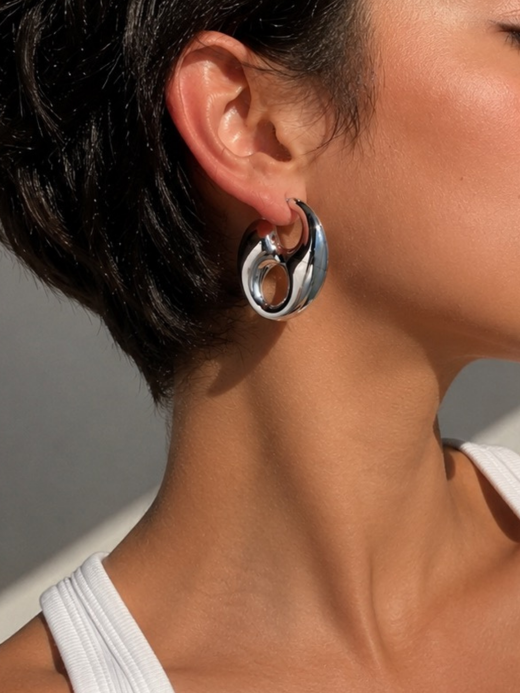 Boucles d'oreille XXL CANTAB - Argent