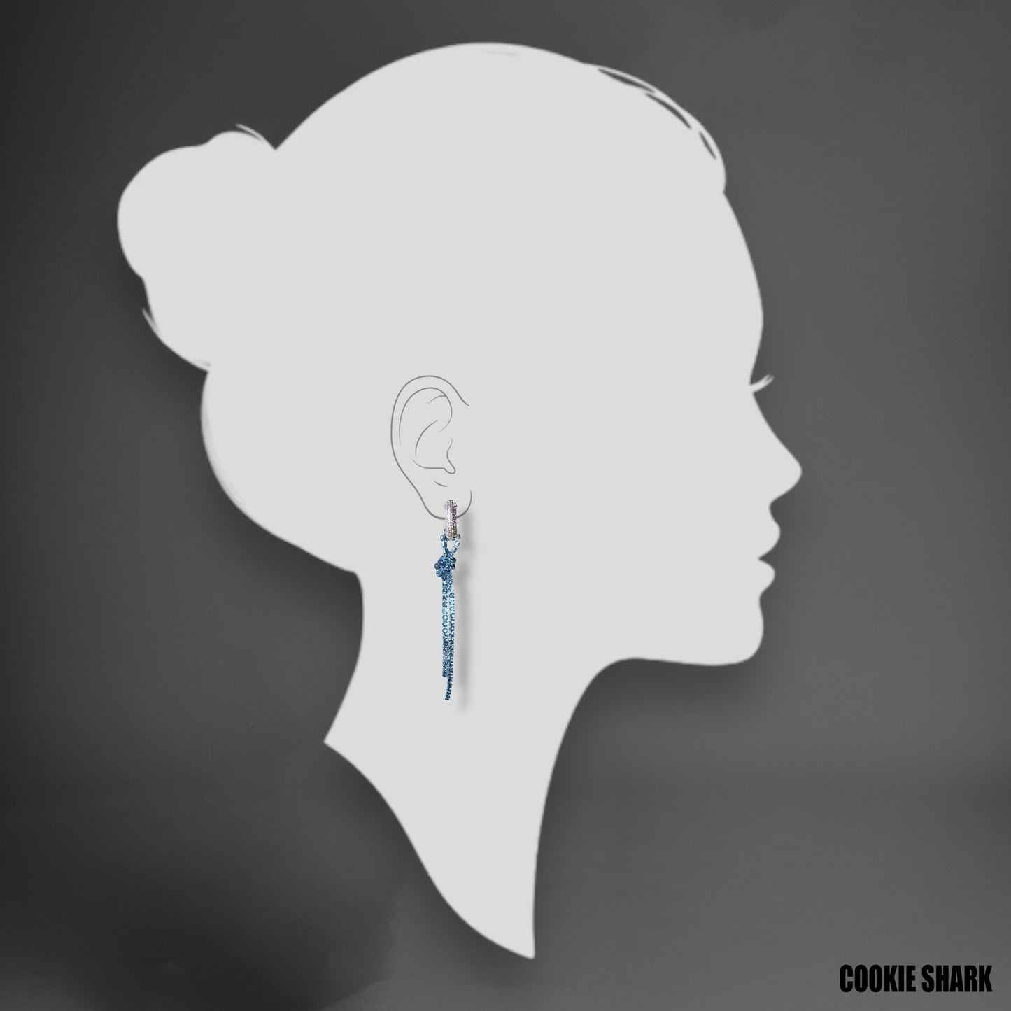 STRASS BOW PAMPILLE - Turquoise