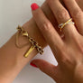 RING Cross - Gold/Crystal