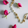 BARBED WIRE & PEARL NECKLACE - Gold
