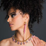BDO Asymétriques Crystal Chain - Rose / Orange