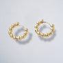 Ball hoop earrings - Gold