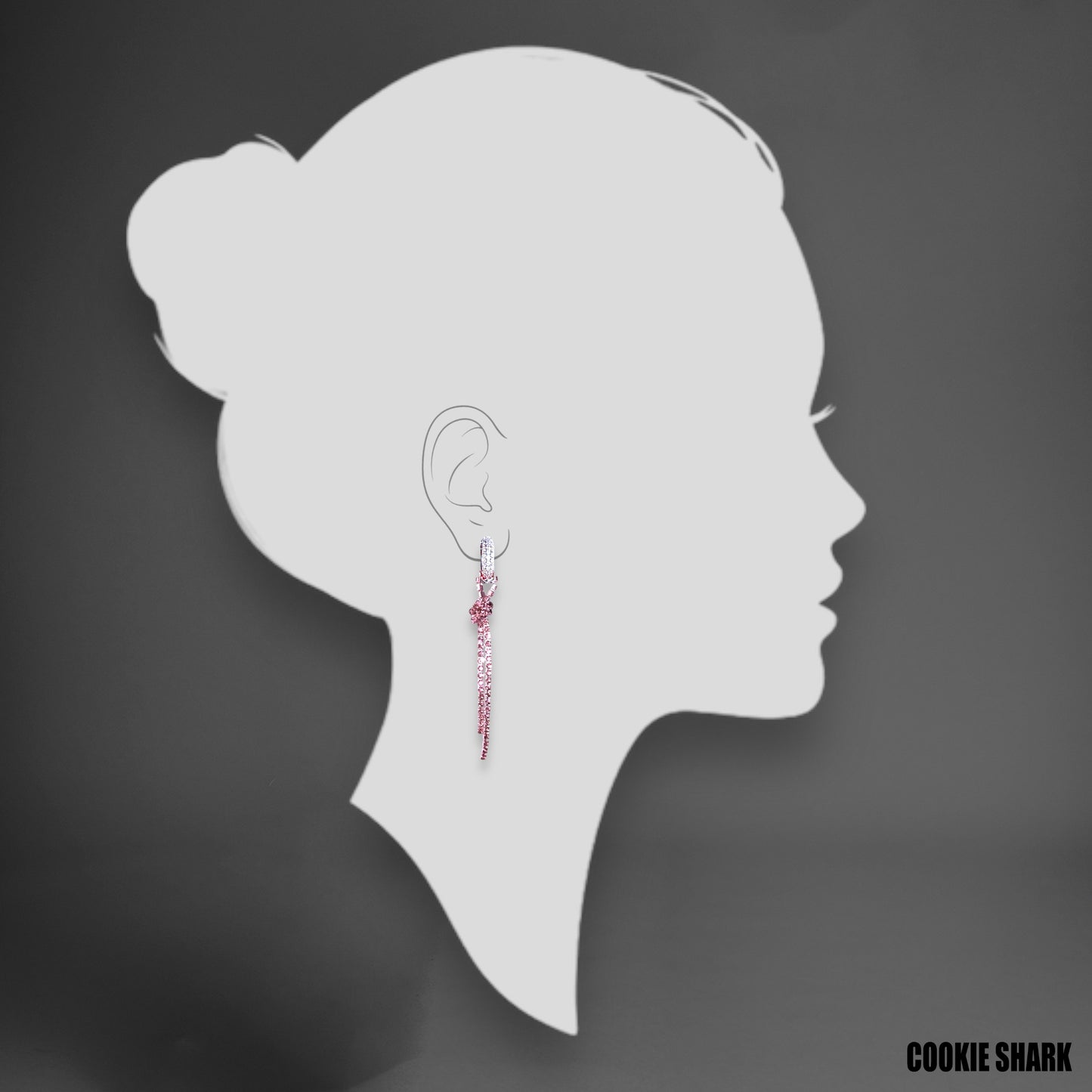 STRASS BOW PAMPILLE - Light Rose