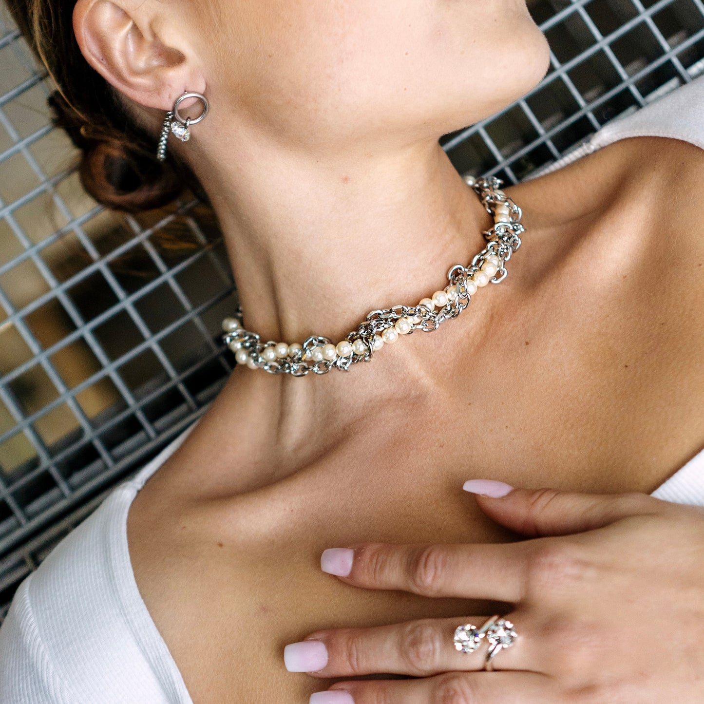 CHAIN PEARL NECKLACE