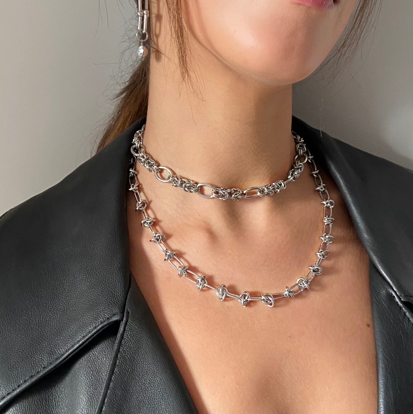 BARBED WIRE NECKLACE - Silver