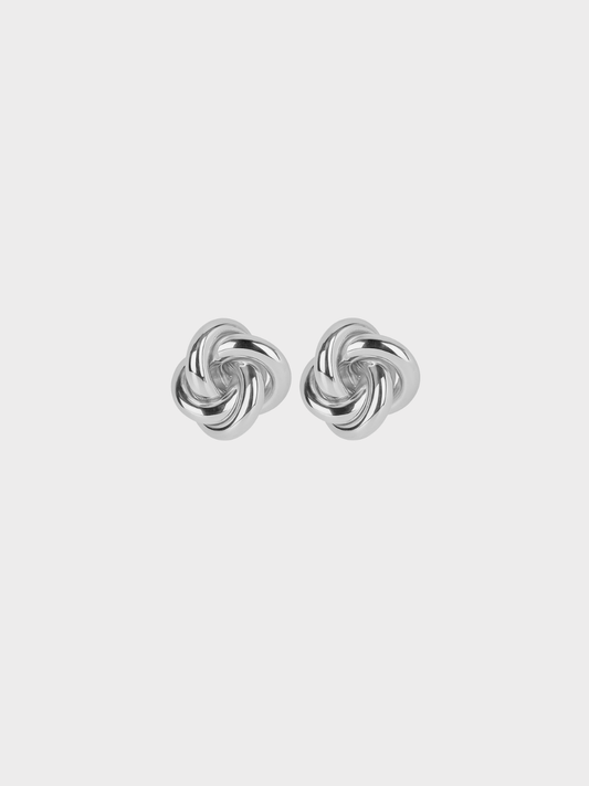 Boucles d'oreille Knot Silver