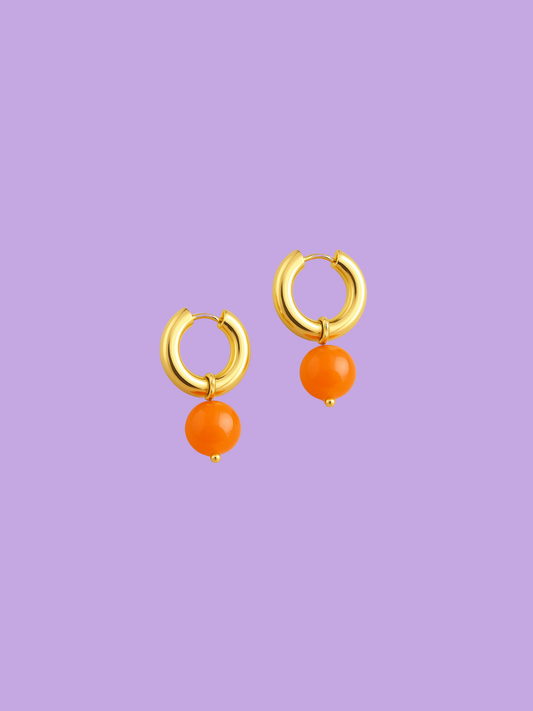 Boucles d'oreille CANDY JADE ORANGE