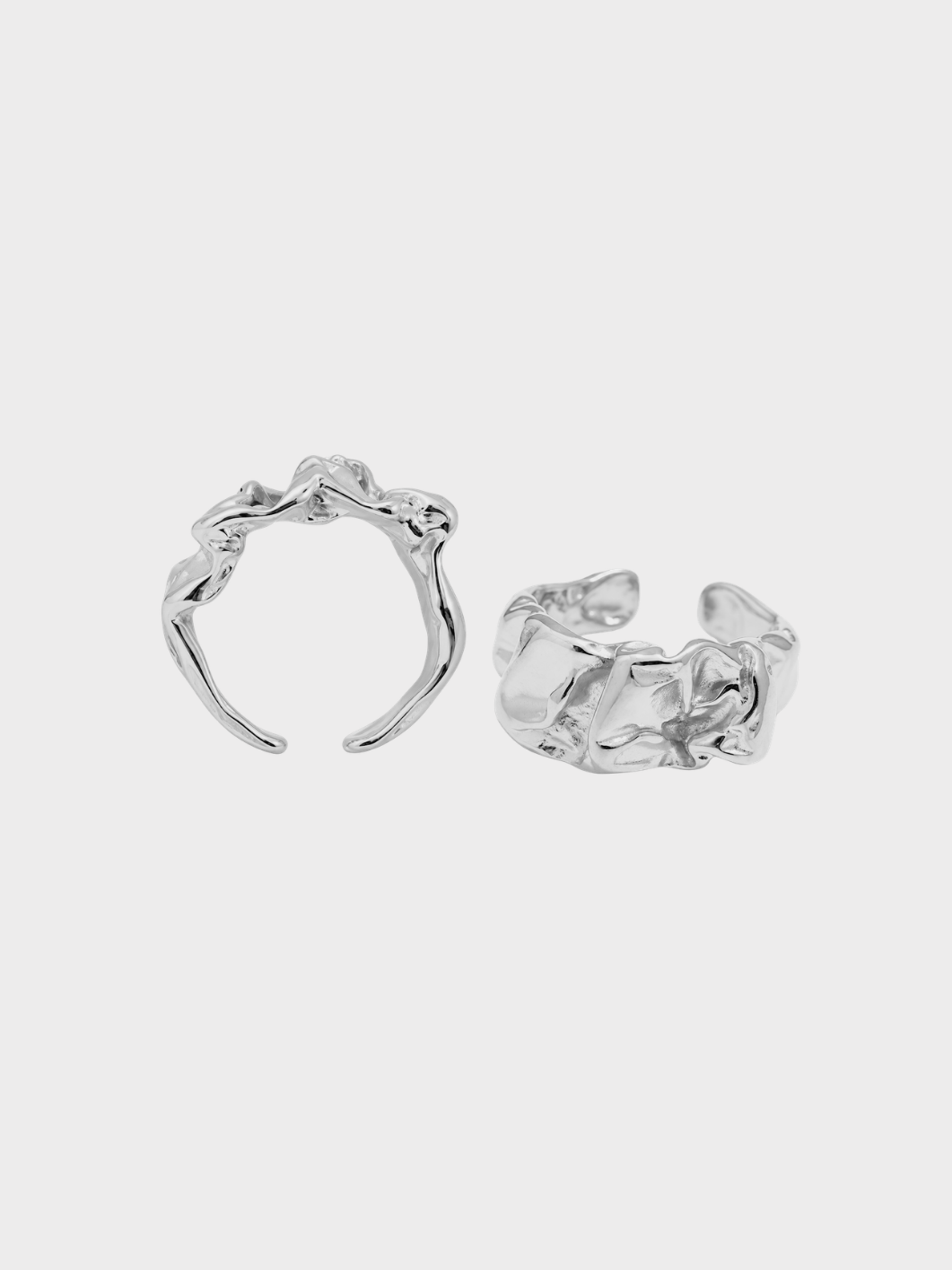 BAGUE FOLDED M  - Argent