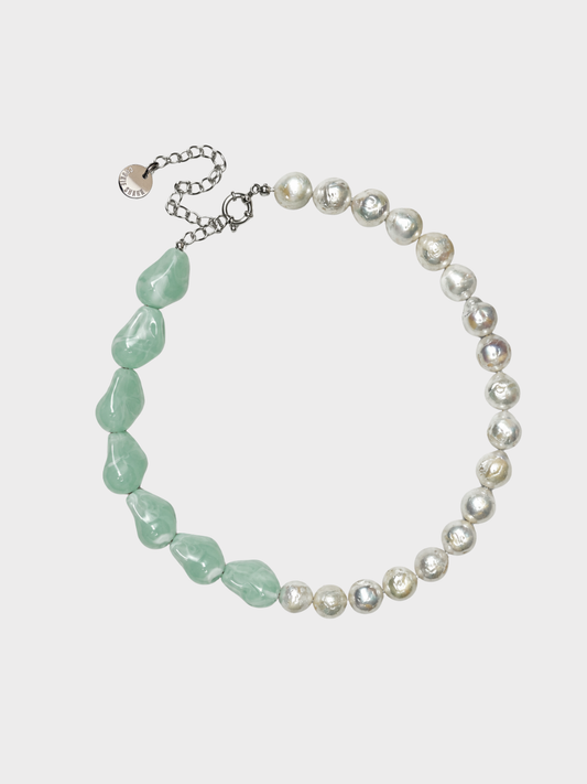 Collier POIRE MÛRE - Vert d'eau