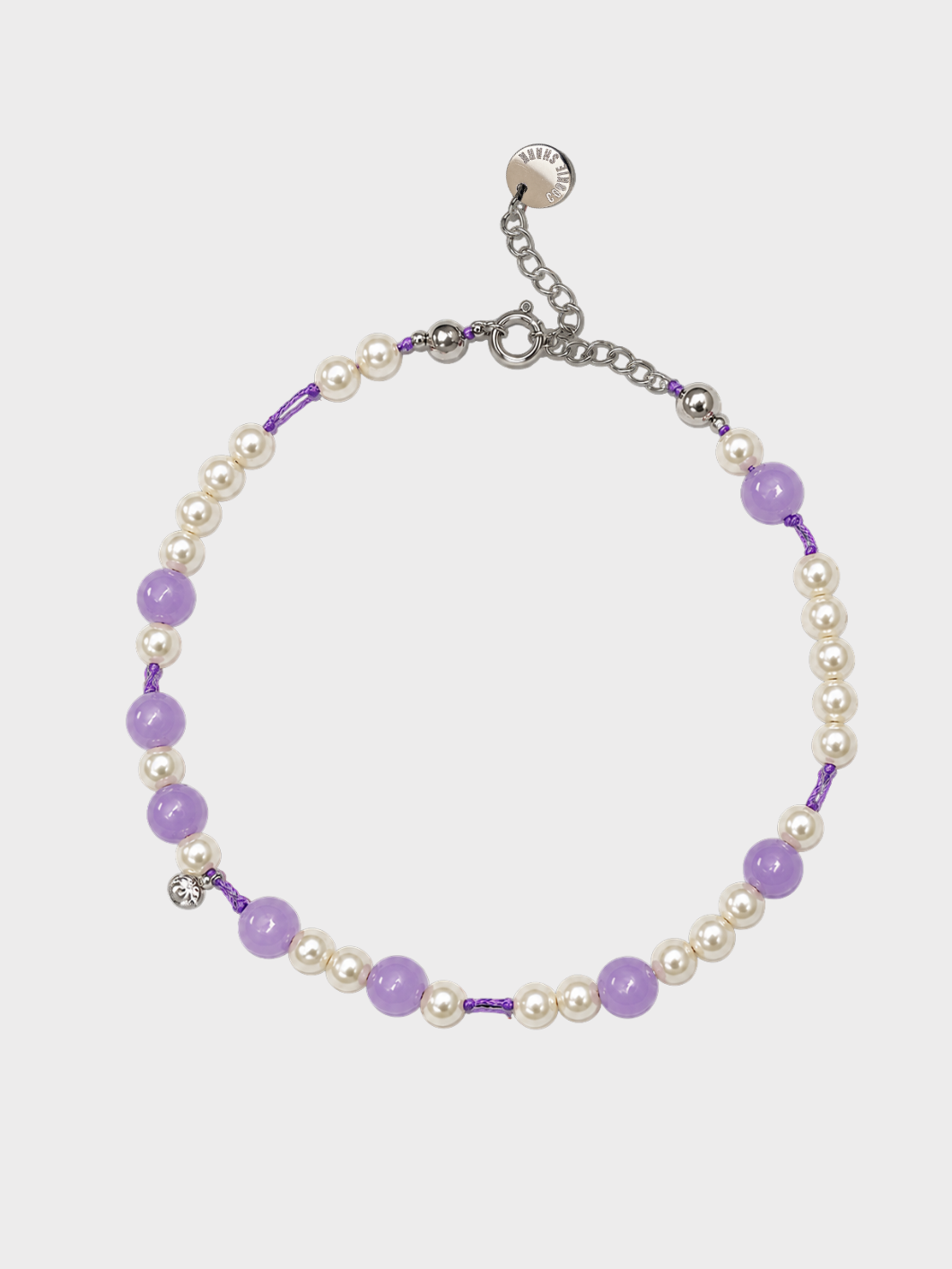 Collier PLAYGROUND - Perles et Calcédoine violet
