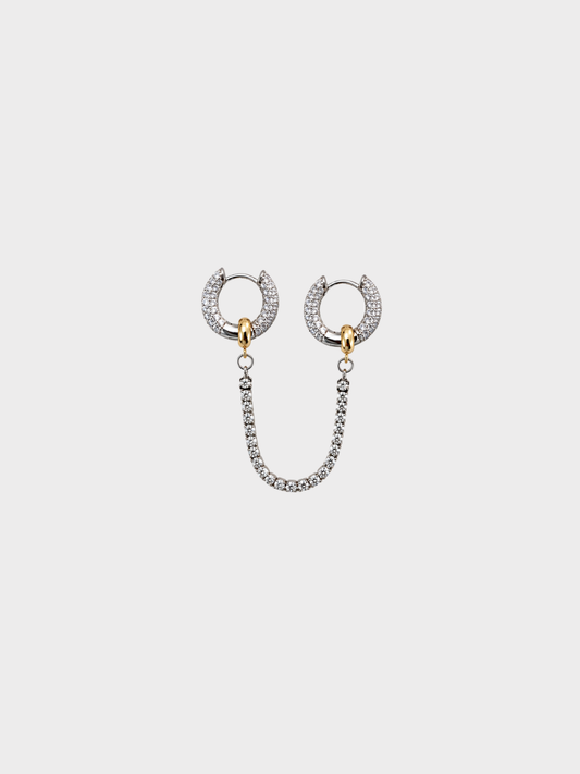 Boucles d'oreille Moon 3en1