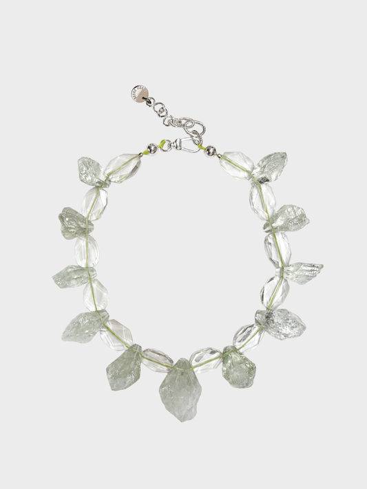 Collier BRUTE- Fluorine Cristal de Roche