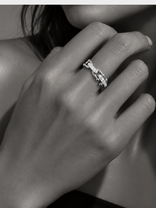 BAGUE Fer à Cheval - Argent