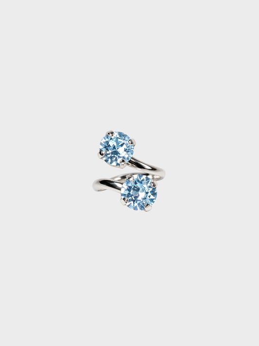 BAGUE LAPILLI - Aquamarine