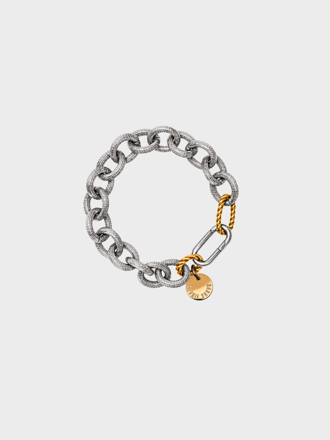 BRACELET TWO TONE LINK - Argent