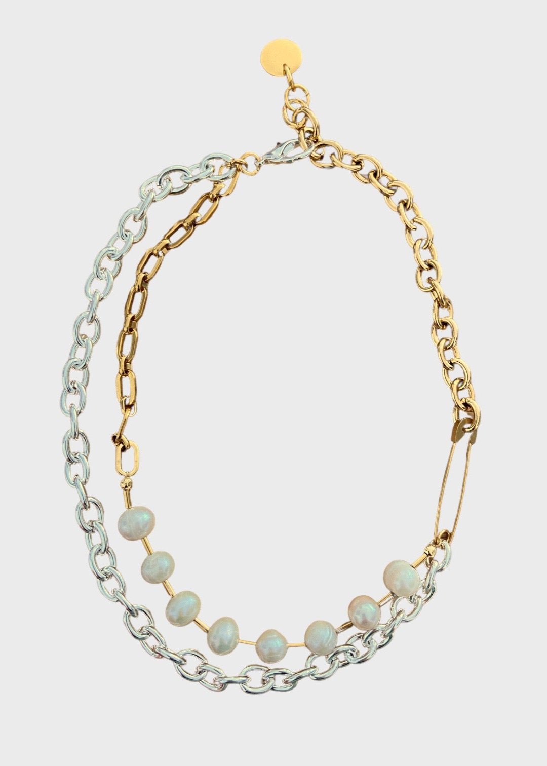 Collier épingle & perles