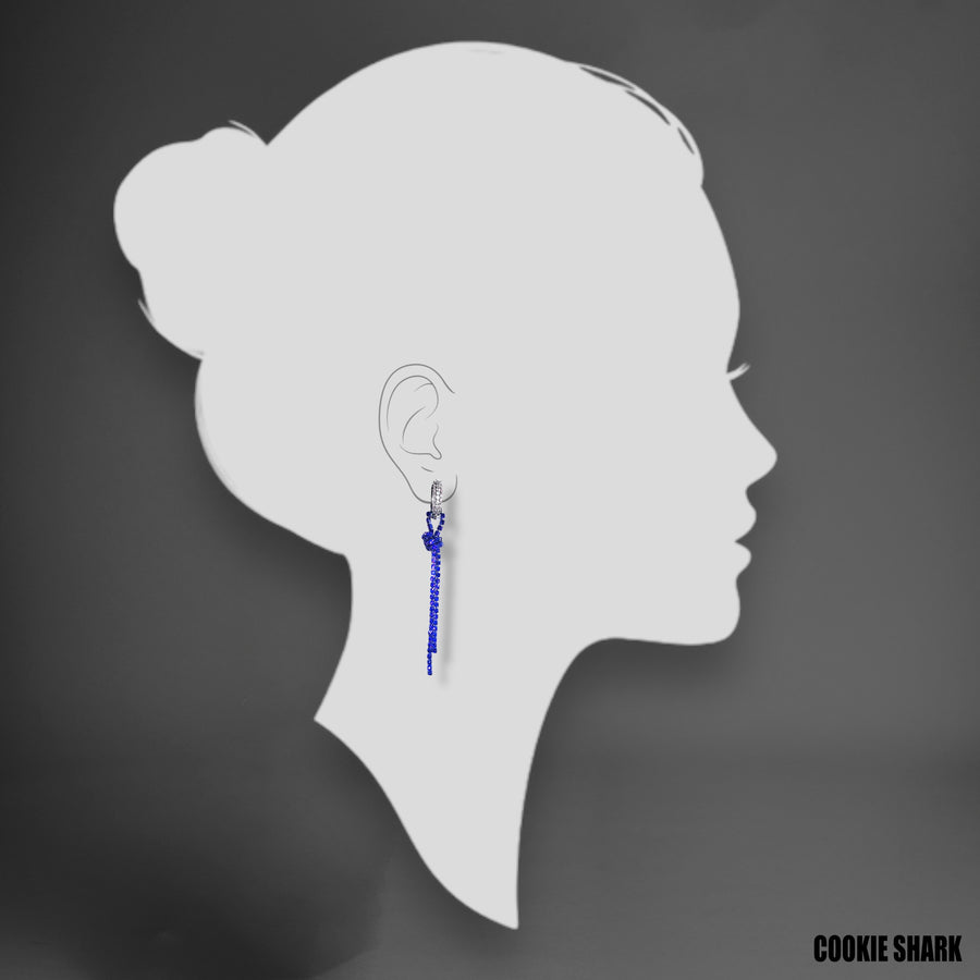 PAMPILLE NOEUD STRASS - Night Blue