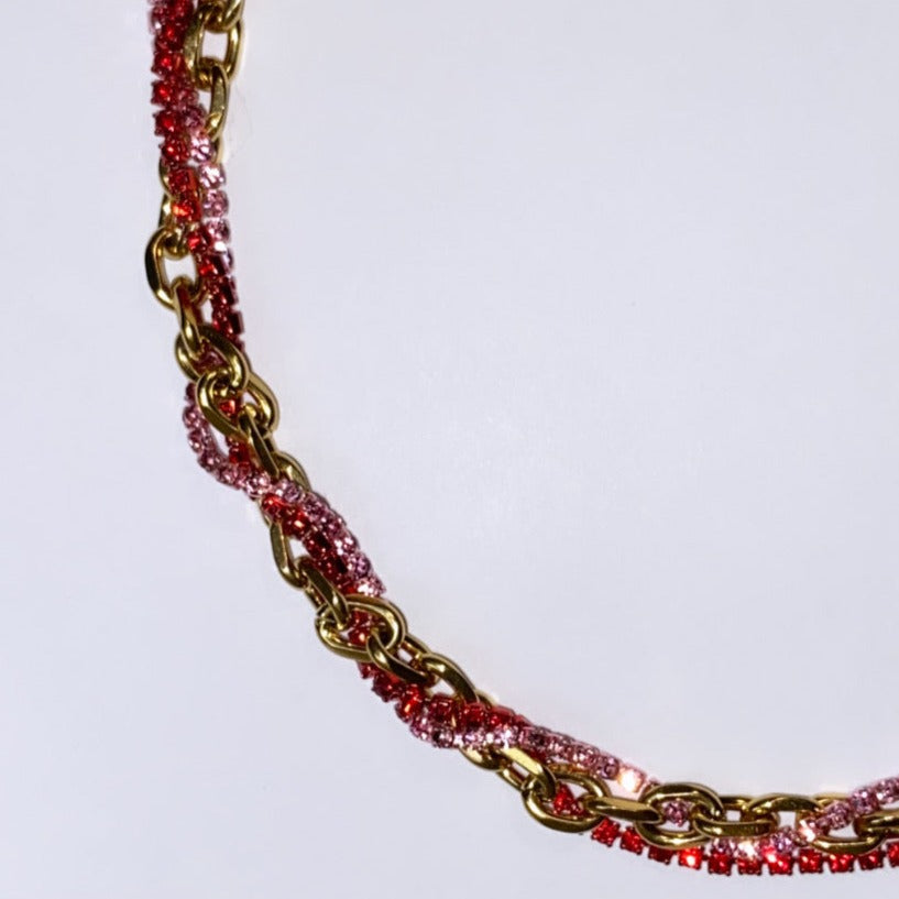 COLLIER ENLIANÉ - Red Pink