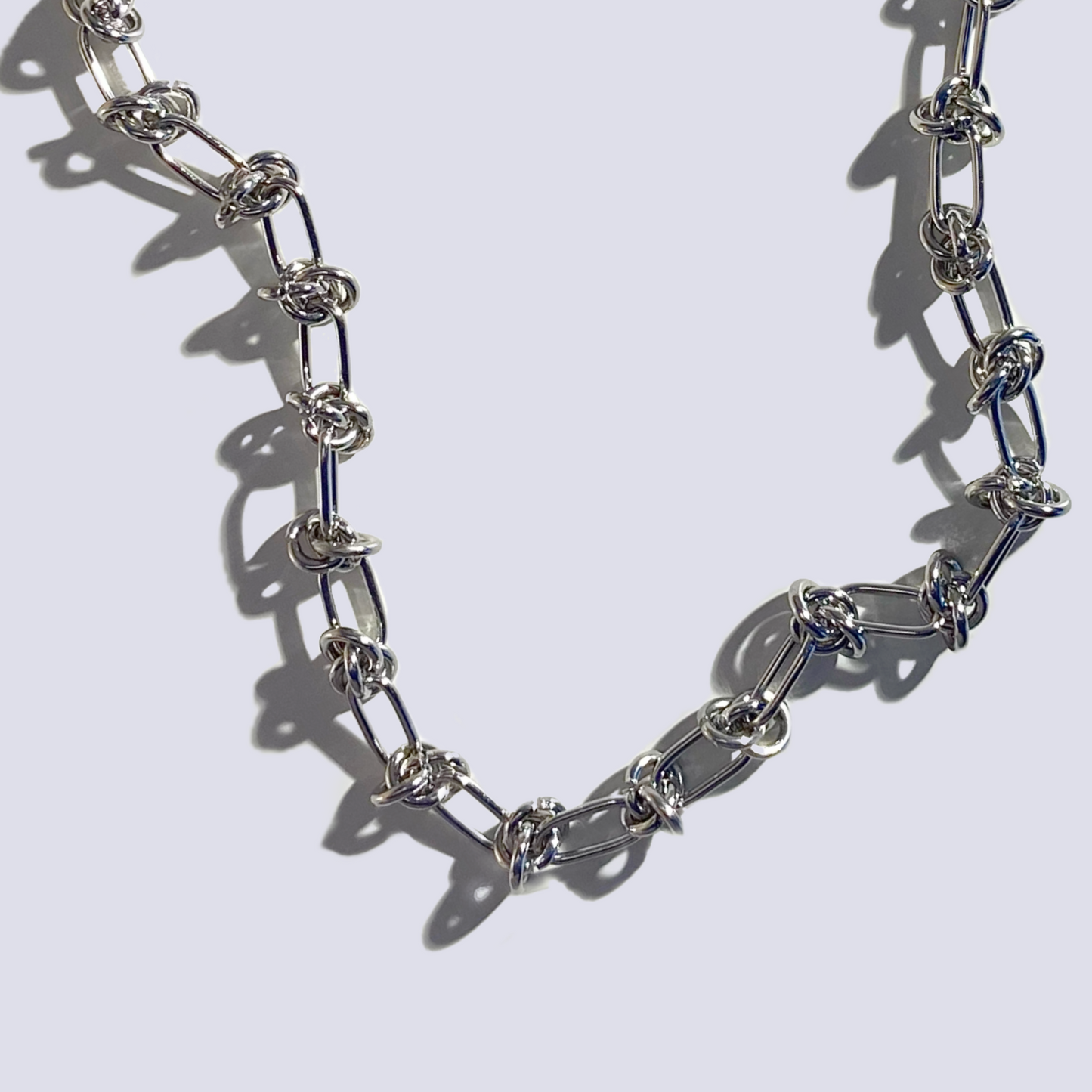 COLLIER BARBELÉ - Argent